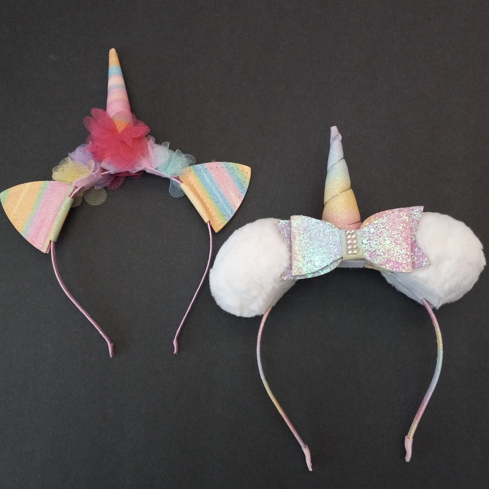 The Children's Place Pom Pom Unicorn & Rainbow Unicorn Headbands